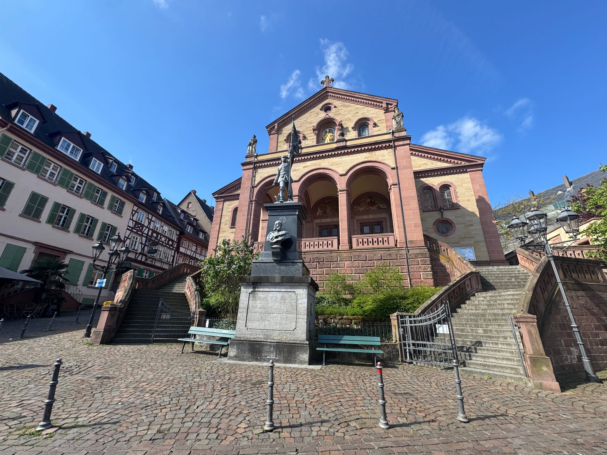 St. Laurentius Catholic Church at the Weinheim Marktplaz