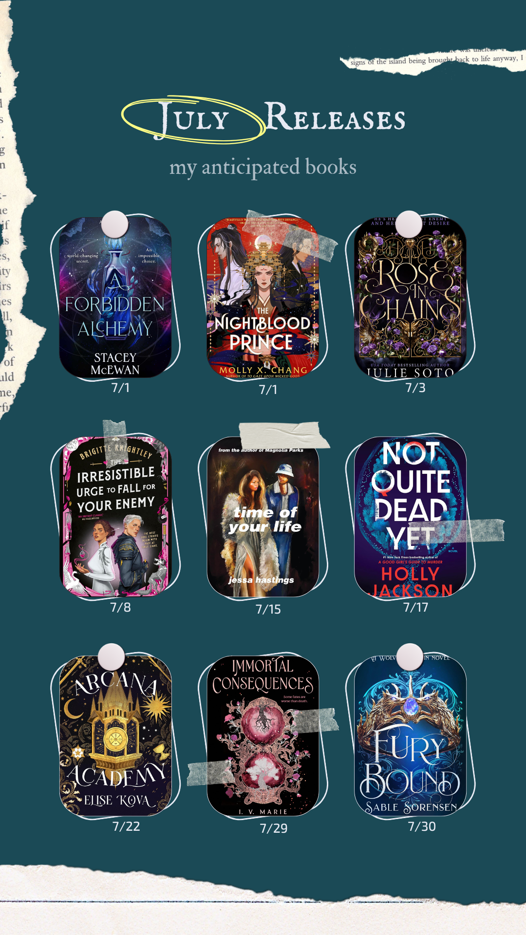 Most Anticipated Book Releases July 2025